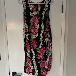 Hawaiian Floral Black Dress size 3X